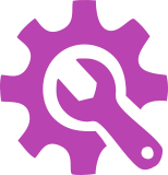 2-Fig4-Spanner A Spanner and cogwheel, which are the icon for usefulness.