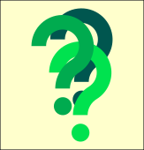 2-Fig8a-QuesMarks 3 overlapping, green questions marks, which are the icon for being open to otherness.